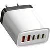 Generic Blocco di ricarica, Adattatore 240W | Caricatore telefonico a 5 porte con spia luminosa | Per smartphone, laptop, casa, viaggio, hotel, camera da studente, scrivania, comodino