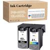 RSENSO PG-40XL CL-41XL Cartuccia D'inchiostro Di Ricambio Compatibile Per Canon IP1200 IP1300 IP1700 IP2400 IP2600 MP140 MP180 MP210 MP470 MX300 MX310 JX200 MP150 MP160 MP170