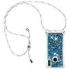HongMan Custodia per Cellulare con Corda per Huawei Honor 10 Lite/P Smart 2019, Liquido Sabbie Mobili Bumper Case TPU Cover con Collana Practical Stylish/Necklace Cordoncino Cordino Case