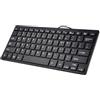 Boddceto Tastiera Compatta Cablata USB, Tastiera Ultra Sottile per PC, Mini Tastiera da Gaming A