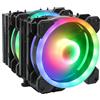 GELID SOLUTIONS Glacier Black RGB - Twin Tower con 6 Power Heatpipes - 2 Ventole ARGB PWM 120 mm - TPD 220 W e Plus - Barra di protezione AM4 - Nero