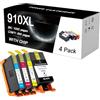 QIFAFEI Confezione Combinata di Cartucce di Inchiostro Ad Alta capacità 910XL Compatibili con La Stampante per HP OfficeJet PRO 8020 8022 8024 8025 8028 8031 8033 8034 8035 8025e,4 Colors-1 Set