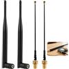 CAIHINIER 2 pezzi 868 MHz LoRa Antenna 5dBi Guadagno Omnidirezionale SMA maschio con presa SMA Antenna Cable, per Meshtastic ESP32 LoRa OLED Board con prolunga IPEX da 15 cm