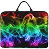 Hnnkloy Fumo colorato astratto nero, Custodia per laptop da 14 pollici, borsa per notebook, custodia per laptop, valigetta con maniglia