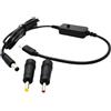 PEPWE Cavo di ricarica da USB C a 5,5 x 2,1 mm, 5 V, 9 V, 12 V, 15 V, 20 V, regolabile, con 2 connettori, sostituisce accessori per computer portatili, cavo di alimentazione tipo C