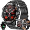 SGDDFIT 1,39'' AMOLED Smartwatch Uomo con Chiamate Bluetooth, 2025 Nuovo Orologio Fitness con 24/7 Monitor Temperatura Corporea Sonno e Cardiofrequenzimetro, SpO2, Orologio Sportivo 3ATM iOS Android (Nero)