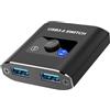 AUKOKIOULA Switch USB, bidirezionale USB Switch 2 PC, commutatore USB 2 in 1 Out (1 in 2 Out) USB KVM Switch per PC, stampante, scanner, tastiera, 2 computer condividono 1 dispositivo USB con 2 cavi USB 3.0