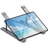Dioeazh Supporto Docking per Laptop | Supporto Tablet da Scrivania Altezza Regolabile - Adattatore 8 In 1 Multiporta Carica Rapida con Raffreddamento per Computer Notebook e Uso Domestico