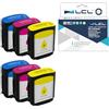 LCL Cartucce d'inchiostro Compatibile 82 C4911A C4912A C4913A (2Ciano 2Magenta 2Giallo) Sostituzione per HP DesignJet printers: 510 Designjet 500 500ps 500Plus 800 800ps 815 815mfp 820 820mfp