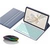 JZCZMCE Custodia con Tastiera per Honor Magic Pad 2 (12.3), Tastiera Retroilluminazione Magnetica Staccabile Senza Fili con Mouse Bluetooth,Viola