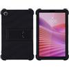 GIOPUEY Cover Compatibile con Lenovo Tab One 8.7 - con Supporto - Custodia Protettiva in Silicone TPU Morbida Case - Black