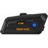 AER MOTO SPARE PARTS INTERFONO CASCO BLUETOOTH 5.3 QUALCOMM 4 PILOTI PER INTEGRALE-MODULARE-JET DOPPIO MICROFONO e DOPPIA PIASTRA