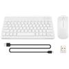Boddceto Set di Tastiera e Mouse Bluetooth Wireless Ultrasottile e Silenzioso Adatto per Tablet e Notebook, Tastiera Bluetooth Bianca