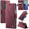 FMPCUON Cover per Samsung Galaxy Z Fold 7 Custodia in Pelle Premium Flip Case Vino rosso Antiurto, Portafoglio, RFID Blocking, Carta Fessura, Supporto Stand