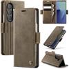 FMPCUON Cover per Samsung Galaxy Z Fold 7 Custodia in Pelle Premium Flip Case Caffè Antiurto, Portafoglio, RFID Blocking, Carta Fessura, Supporto Stand