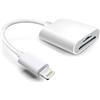 Hatuge Adattatore per lettore di schede Lightning a SD e TF, certificato Apple MFi 2 in 1, scheda di memoria Micro SD TF, cavo doppio slot per iPhone 14, 13, 12, 11 X, XS, XR, 8, 7 Plus, iPad