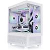 Thermaltake View 170 TG ARGB Snow Micro-ATX Custodia; 3 x 120 mm ARGB Ventole Incluse; Supporta Radiatore fino a 280 mm; Doppio pannello frontale e laterale in vetro temperato; CA-1Z4-00M6WN-00; 3