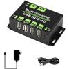 iiunius 4 porte USB 2.0 di grado industriale, montaggio a parete, USB HUB Expansion 480 Mbps Data Rate Onboard Chip HUB Multiple Protection Circuits for Mac OS/Linux/Windows 11/10/8.1/8/7/XP