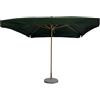 TEMPO STYLE - Ombrellone da Giardino Vomero 3x3 m | Ombrellone da Esterno con 8 Stecche in Alluminio e Tela in Poliestere 180g/㎡, per Giardino, Cortile e Terrazza (Verde/Legno Rovere)