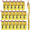 GeeRic 20pz Rotolini Acchiappamosche, GeeRic Trappole Mosche Zanzare Adesivi Nastro di Trappole Adesive Appeso Non Tossica Inodore Trappole per Tarma in Balcone Mosche da Finestra Casa Camera Giallo