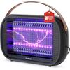 Buzbug LED Zanzariera Elettrica da Interno, Lampada con Durata di Vita di 10 Anni, Durevole Ammazza Mosche Elettrico, Lampada Antizanzare per Cucina Domestica Ristorante Patio -MA015B (nero)