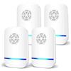 GOUSHY Ultrasuoni per Topi 4 Pack,Repellente Ultrasuoni Anti Zanzare, Repellente per Anti Topi, Zanzare, Scarafaggi, Formiche, Ragni, Roditori