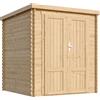 TIMBELA M309F1 Casetta Da Giardino In Legno 3,53 m², Capanno Da Giardino Per Esterno Con Pareti Da 19 mm, Casetta In Legno Per Attrezzi E Biciclette, Senza Pavimento, Porte A Pannello In Legno Massell