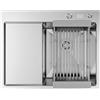 ANW HOME Lavello Cucina 1 Vasca Acciaio Inox, Lavandino Cucina da Incasso con Gocciolatoio 63x50 cm, Argento, Finitura Nano, Spessore 3.0/1 mm, con Sifone, Dosatore e Cestello