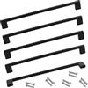 Aerzetix - C63900 - Set di 5 maniglie per mobili interasse 192mm - porte armadio cassetto decorazione interno arredamento cucina soggiorno assemblaggio - in metallo - finitura nero opaco