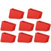 Anlising 8PCS Piedini per Scaletta, Piedini per Scale in Gomma, 5 x 2CM, Piedini Antiscivolo per Scaletta, Piedini per Scala Alluminio, Piedini di Ricambio per Scale, per Famiglie, Lavoratori (Rosso)