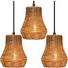 Osasy Paralume in Rattan, 3 Pezzi