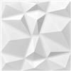 DECCART Pannelli Decorativi Per Pareti 3D - Pannelli Murali - Pannello Decorativo Parete - Polystyrène PSE - 50x50 cm Ambra 12 m², 48 Pezzi, Bianco