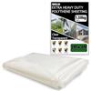 CHESTAF Foglio di plastica extra spesso, 1,38 kg, resistente, 3 m x 4 m, in polietilene trasparente, membrana in polietilene ispessito, impermeabile, per giardino, giardino, coltivazione, isolamento