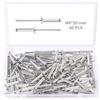 YIXISI 80 Pezzi M4x20 mm Rivetti Ciechi in Alluminio, Grande Flangia Alluminio Rivetti Ciechi, Rivetti Ciechi con Testa a Cupola, per Metallo Legno Plastica