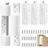 MOERDIFFER Set di 4 cerniere per porte e finestre, 92 mm, colore bianco, con chiusura a vite, per finestre, per zanzariere e finestre