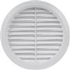 Vent Systems 125 mm bianco copertura di ventilazione - prese d'aria rotonde - copertura griglia - protezione insetti integrata - prese d'aria HVAC per bagno, ufficio, cucina