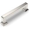 Amerdeco 6 pezzi Maniglie per Mobili da Cucina Distanza fori 96mm Nichel Satinato Spazzolato Maniglie cucina armadietti in acciaio Lega di zincoper mobili da cucina per mobili UK0019