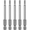 QUARKZMAN 5pz H3,0 Chiavi a Brugola per Punte da Trapano 3mm Punte Metriche Piane 1/4 Attacco Esagonale 80mm (3,15) Punta Cacciavite Esagonali Magnetico Lungo Industriale per Viti