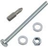 AERZETIX Kit fissaggio M6x80 mm / 20 viti metalliche / 20 dadi esagonali / 40 rondelle piatte / 1 utensile 1/4 PZ2
