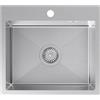 empiria SINK QUALITY SINK Quality Lavello Cucina 50x45 cm | Acciaio Inox 304 | Vasca Singola Antigraffio PVD | Insonorizzato e Anticondensa | Sifone Salvaspazio Incluso | Ideale per Base 50 cm