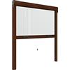 Zanzanet - Zanzariera a Molla Universale Mini da 32 mm 120x150 cm in Kit Fai da Te - Riducibile e Regolabile a misura per Finestre Struttura in alluminio 9 colori e misure adatta per spazi ridotti
