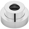 HaloModora Copertura decorativa regolabile per soffione doccia, in rame, retrattile, spessa, 0-23 mm, altezza 7 x 7 cm (argento)