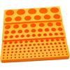 Sharplace Scatola portaoggetti per fresa CNC, supporto per 131 fori, vassoio portaoggetti multifunzionale, distributore di punte da trapano, Giallo