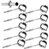 Kahaybeall 10 Pezzi Fascette Stringitubo 40-50 mm in Acciaio Zincato con Viti Prigioiere e Tasselli, Rivestimento in Gomma Antivibrazione, Fascetta Inserto Ammortizzante, Supporto per Tubi (40-50 mm 11/4)