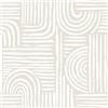 Decotalk Carta da Parati Geometrica Astratto Beige con Motivo ad Arco Boho 44.5X300cm Carta Adesiva per Mobili Beige Texture a Pennellate Art Deco Decorazioni Parete per Soggiorno Camera da Letto