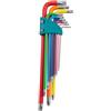 MIRSTORE Serie da 9 Chiavi Maschio Extra Lunghe Torx Piegate a L e Colorate Chiavini da T10 a T50 con Foro per Viti di Sicurezza Antimanomissione Tamper Resistant