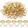 QUARKZMAN 100 Set Occhielli, Occhielli In Ottone Autoserranti Da 10mm Con Rondelle Per Cinture, Scarpe, Abbigliamento, Nuclei Di Perline, Progetti Fai Da Te, Tonalità Oro