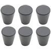 BOZONLI 6pcs Rotonda Pomelli Maniglie per Mobili Cassetti Armadio Cassettiera da Cucina Bagno 20mm (Cilindrico nero)