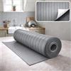 I K H E Malarka 1,8 m² SXP schiuma autoadesiva 3D, rotolo di rivestimento da parete, 60 x 300 cm, effetto lamelle, effetto legno, isolamento acustico e termico, carta da parati per pareti e soffitti (rovere grigio KC