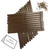 Kevagh 20 (10 paia) di guide per cassetti in plastica marrone con viti e istruzioni per mobili di ricambio per cassetti, guide scorrevoli per cassetti, guide scorrevoli per camera da letto Kevagh